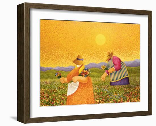 Picking Wildflowers-Lowell Herrero-Framed Art Print