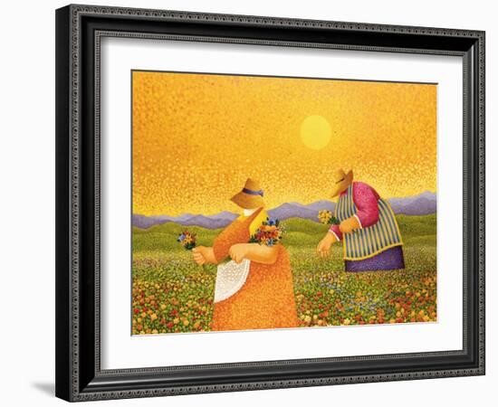 Picking Wildflowers-Lowell Herrero-Framed Art Print