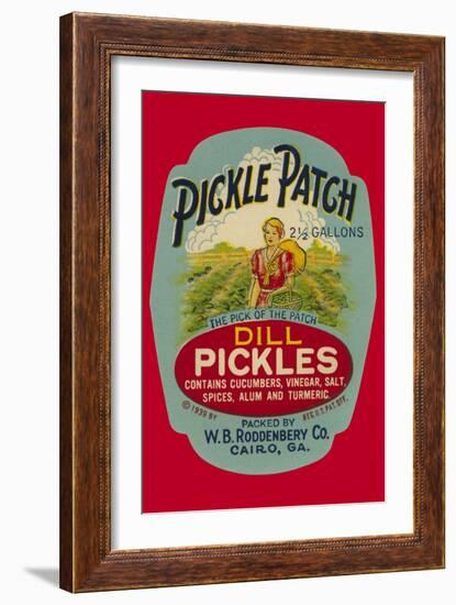 Pickle Patch Dill Pickles-null-Framed Art Print
