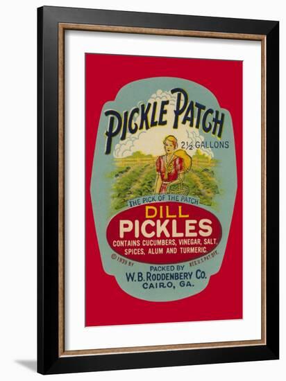 Pickle Patch Dill Pickles-null-Framed Art Print