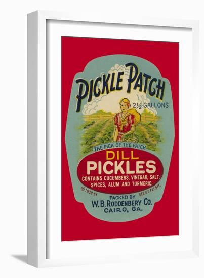 Pickle Patch Dill Pickles-null-Framed Art Print