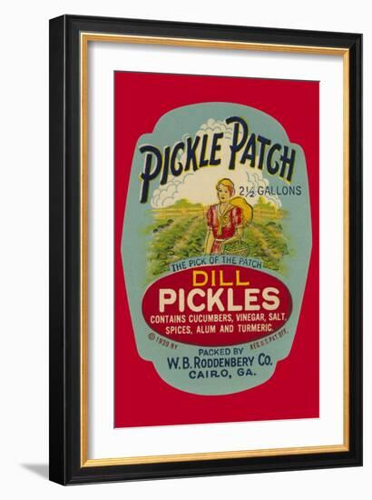 Pickle Patch Dill Pickles-null-Framed Art Print