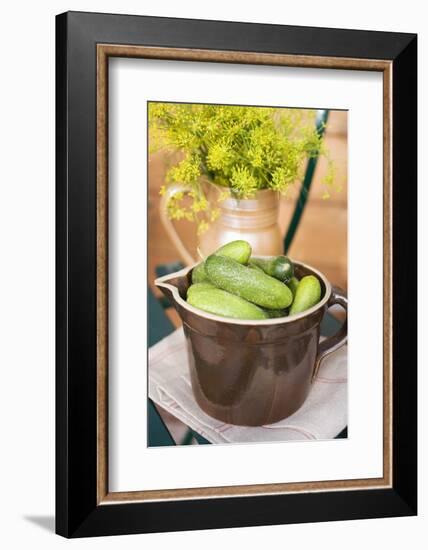 Pickling Cucumbers and Fresh Dill in Jugs-Eising Studio - Food Photo and Video-Framed Photographic Print