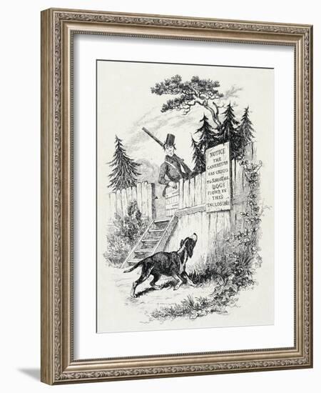 Pickwick Club, Illustration for Novel-Charles Dickens-Framed Giclee Print