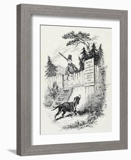 Pickwick Club, Illustration for Novel-Charles Dickens-Framed Giclee Print