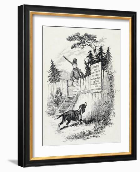 Pickwick Club, Illustration for Novel-Charles Dickens-Framed Giclee Print