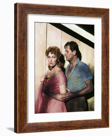 PICNIC, 1956 directed by JOSHUA LOGAN Kim Novak and William Holden (photo)-null-Framed Photo