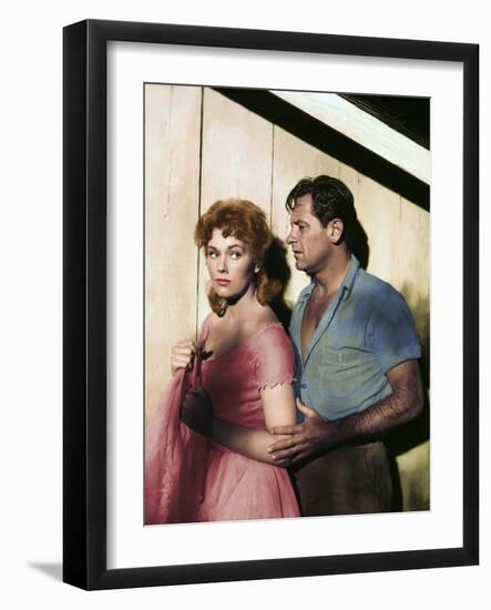 PICNIC, 1956 directed by JOSHUA LOGAN Kim Novak and William Holden (photo)-null-Framed Photo