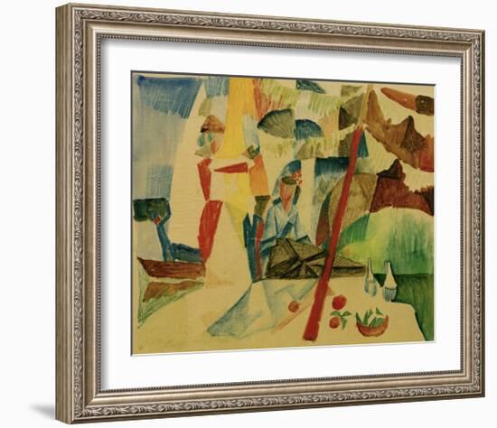 Picnic After Sailing-Auguste Macke-Framed Giclee Print