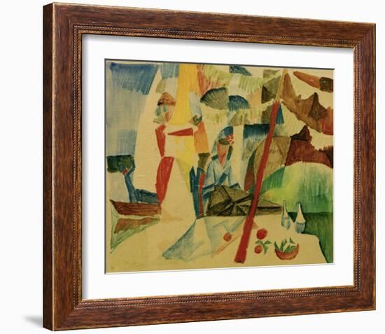 Picnic After Sailing-Auguste Macke-Framed Giclee Print