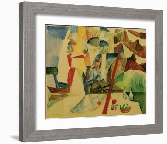 Picnic After Sailing-Auguste Macke-Framed Giclee Print