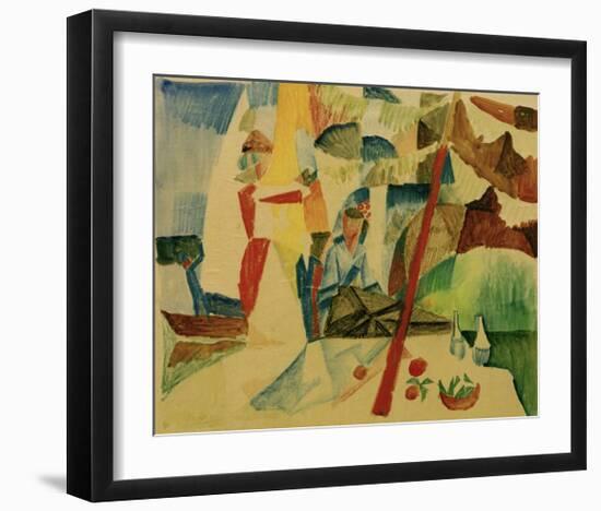 Picnic After Sailing-Auguste Macke-Framed Giclee Print