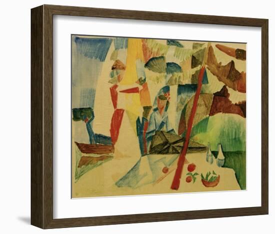 Picnic After Sailing-Auguste Macke-Framed Giclee Print