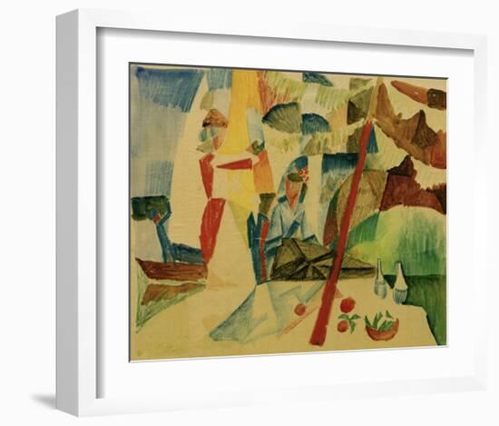 Picnic After Sailing-Auguste Macke-Framed Giclee Print