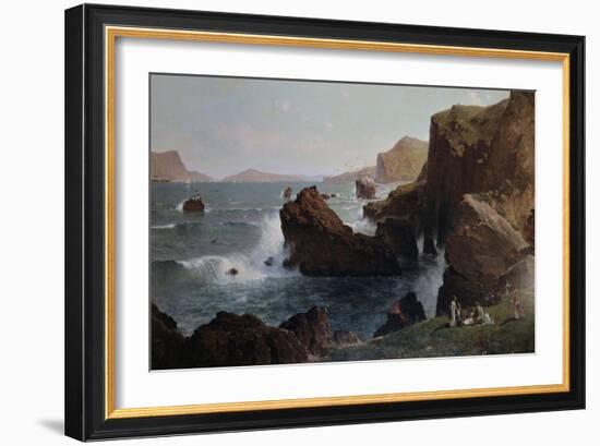 Picnic by the Sea-Thomas Hill-Framed Giclee Print