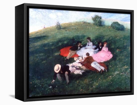 Picnic in May, 1873-Pal Szinyei Merse-Framed Premier Image Canvas