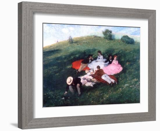 Picnic in May, 1873-Pal Szinyei Merse-Framed Giclee Print