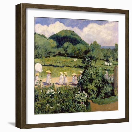 Picnic in May, Summer Day, 1906-Karoly Ferenczy-Framed Giclee Print