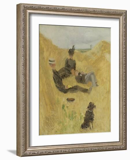 Picnic in the Country (W/C on Paper)-Henri de Toulouse-Lautrec-Framed Giclee Print