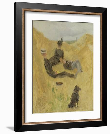 Picnic in the Country (W/C on Paper)-Henri de Toulouse-Lautrec-Framed Giclee Print