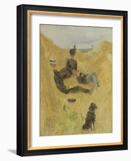 Picnic in the Country (W/C on Paper)-Henri de Toulouse-Lautrec-Framed Giclee Print