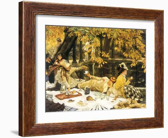 Picnic Lunch by Pool, 1876-James Tissot-Framed Giclee Print