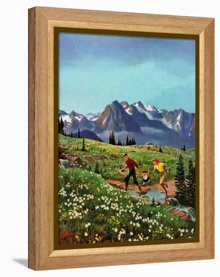 "Picnic On Mt. Ranier", July 17, 1954-John Clymer-Framed Premier Image Canvas