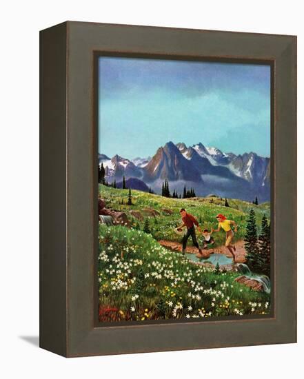 "Picnic On Mt. Ranier", July 17, 1954-John Clymer-Framed Premier Image Canvas