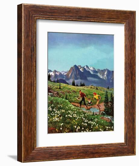 "Picnic On Mt. Ranier", July 17, 1954-John Clymer-Framed Giclee Print