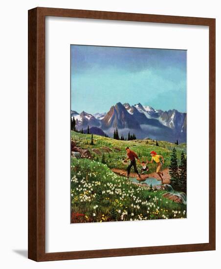 "Picnic On Mt. Ranier", July 17, 1954-John Clymer-Framed Giclee Print