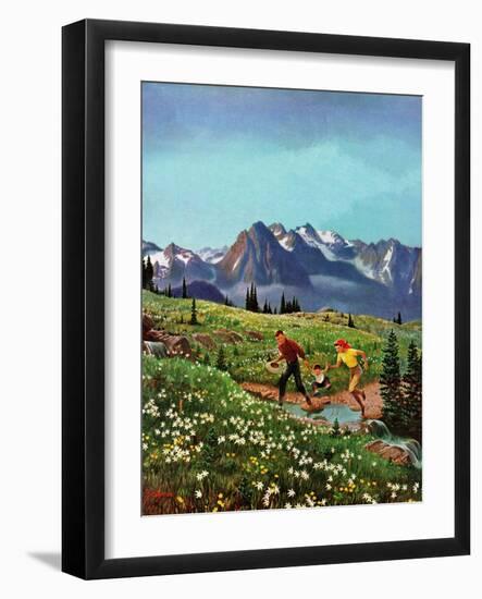 "Picnic On Mt. Ranier", July 17, 1954-John Clymer-Framed Giclee Print