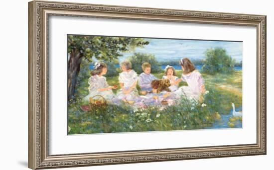 Picnic on the Island-Hélène Léveillée-Framed Art Print