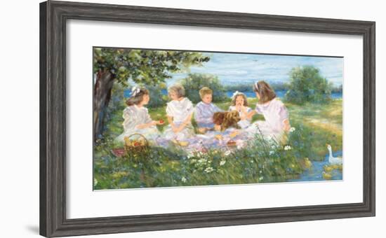 Picnic on the Island-Hélène Léveillée-Framed Art Print