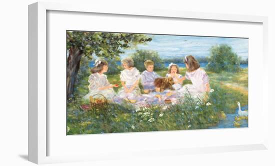 Picnic on the Island-Hélène Léveillée-Framed Art Print