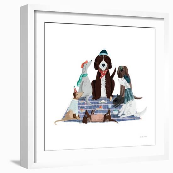 Picnic Pets Dogs I-Becky Thorns-Framed Art Print