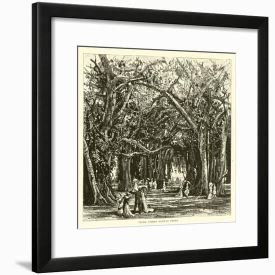Picnic under Banyan Trees-null-Framed Giclee Print