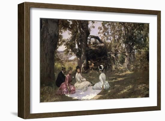 Picnic under the Trees, 1896-Julius Leblanc Stewart-Framed Giclee Print