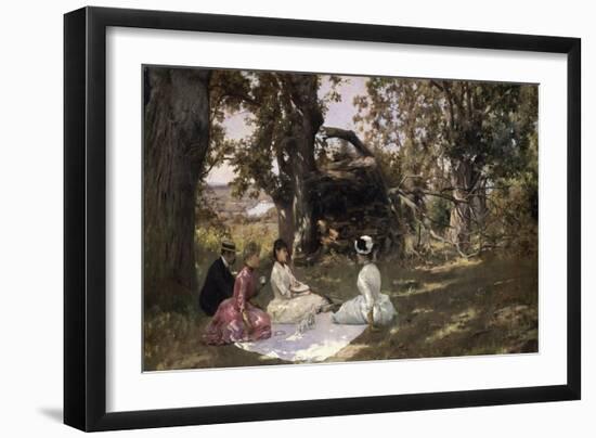 Picnic under the Trees, 1896-Julius Leblanc Stewart-Framed Giclee Print