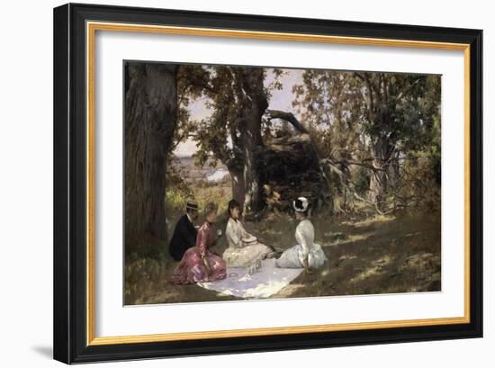 Picnic under the Trees, 1896-Julius Leblanc Stewart-Framed Giclee Print