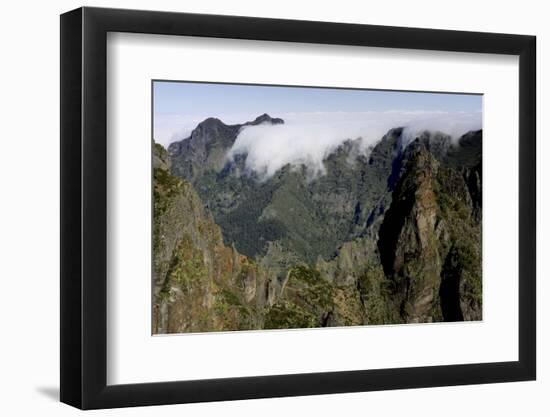 Pico do Areeiro mountain peak in Madeira, Portugal-David Santiago Garcia-Framed Photographic Print