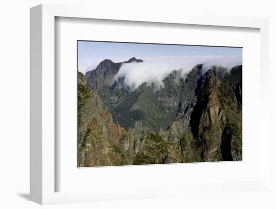 Pico do Areeiro mountain peak in Madeira, Portugal-David Santiago Garcia-Framed Photographic Print