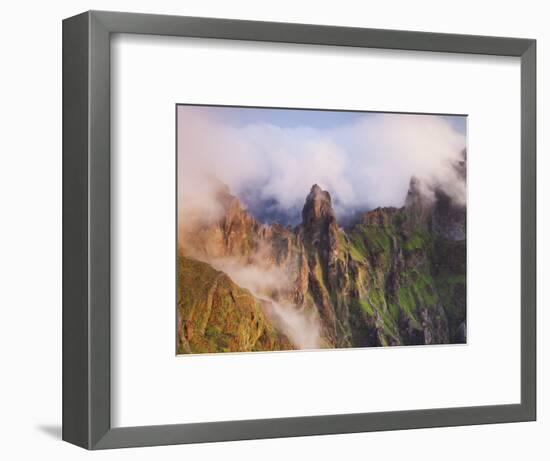 Pico Gato, View from the Miradouro Ninho Da Manta, Arieiro, Madeira, Portugal-Rainer Mirau-Framed Photographic Print