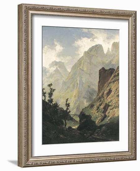 Picos De Europa-Carlos de Haes-Framed Art Print