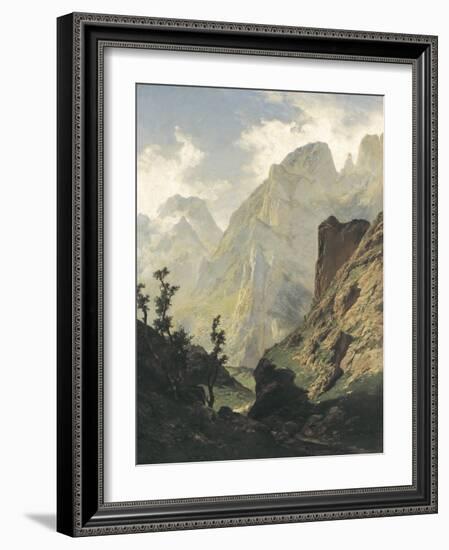 Picos De Europa-Carlos de Haes-Framed Art Print