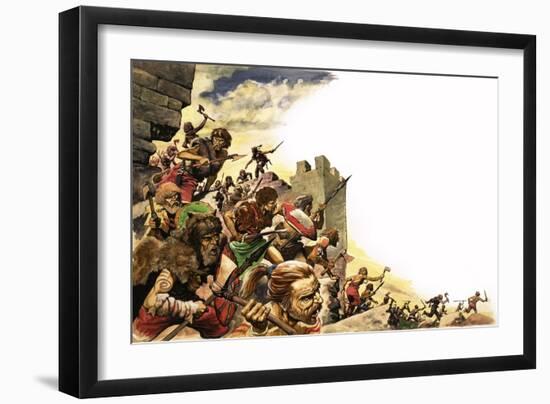 Pict Warriors Invade Britain-Peter Jackson-Framed Giclee Print