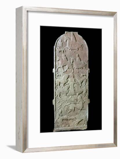 Pictish cross-slab showing Pictish horsemen and centaurs, 7th century Artist: Unknown-Unknown-Framed Giclee Print