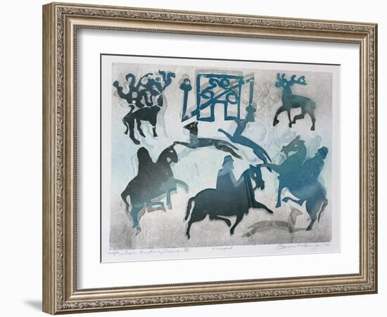 Pictish Hunting Scene III, 1995-Gloria Wallington-Framed Giclee Print