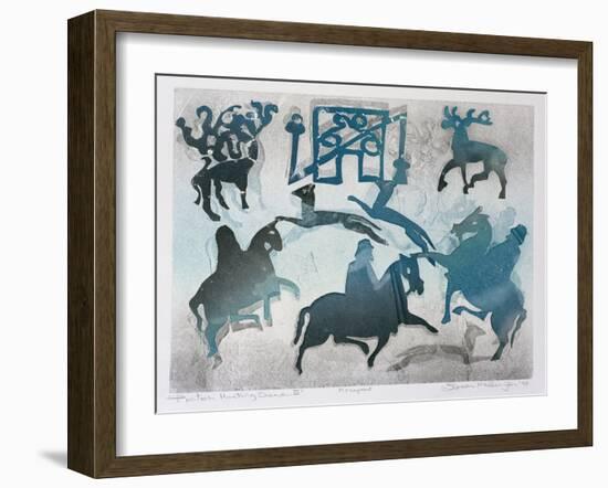 Pictish Hunting Scene III, 1995-Gloria Wallington-Framed Giclee Print