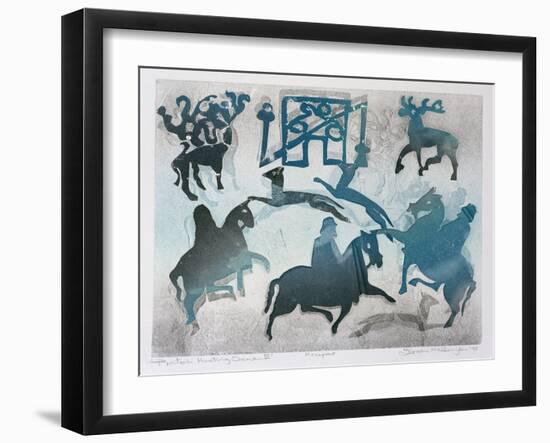 Pictish Hunting Scene III, 1995-Gloria Wallington-Framed Giclee Print