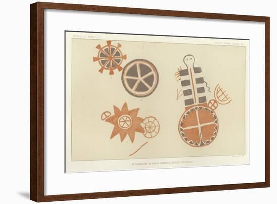 Pictographs in Santa Barbara County, California-null-Framed Giclee Print